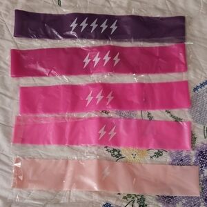 Set of Resistance Bands with Lightning Bolt Design